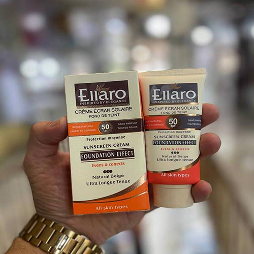 قیمت و خرید ضد آفتاب الارو مدل سه نقطه SPF50 و بژ نچرال
