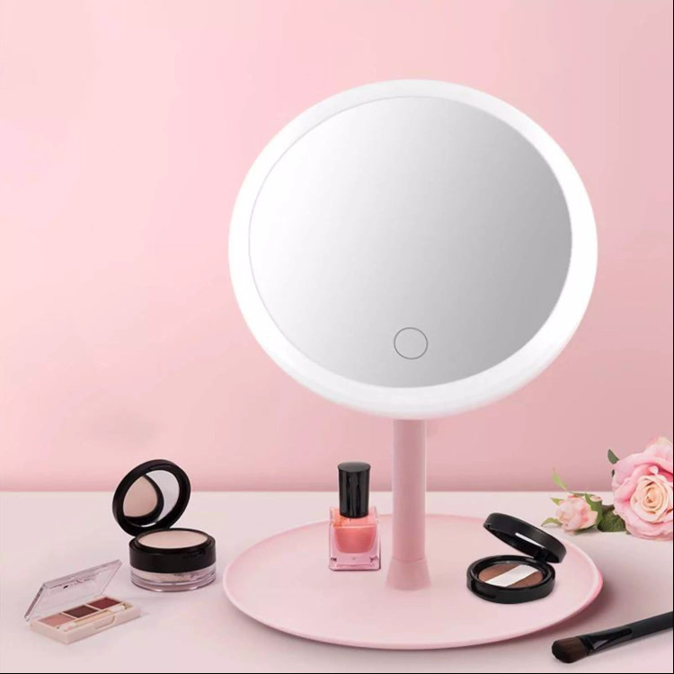 قیمت استند لوازم آرایشی و آینه رینگ لایت دار لمسی چراغ دار مدل LED makeup mirror در سراب