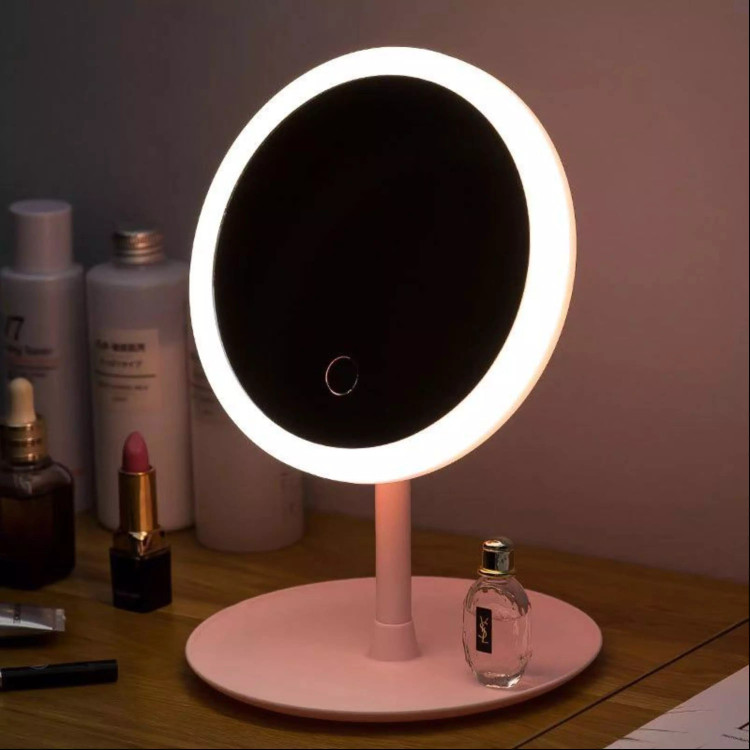 خرید استند لوازم آرایشی و آینه رینگ لایت دار لمسی چراغ دار مدل LED makeup mirrorاز سراب